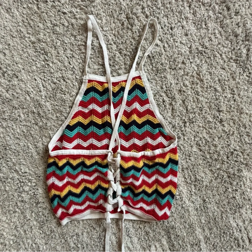 Forever 21 Multicolor Crochet Multicolor Halter Top - Picture 2 of 4